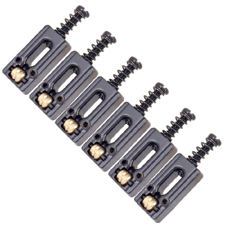 6 Pcs Guitar Tremolo Bridge Saddles Metal 6 String Roller Saddles Guitar Parts