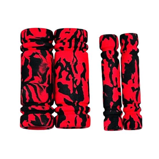 Motorcycle Grip Covers Sponge Anti-Slip Handlebar Sleeves for Scooters E-Bikes Easy Install Shock-resistant Handle Grips