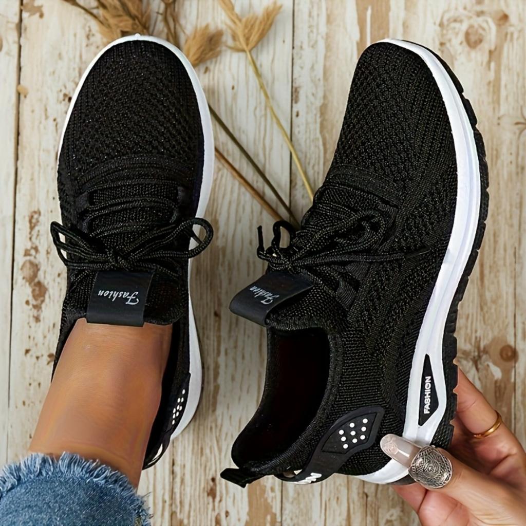 Women's Breathable Mesh Sports Shoes - Lightweight Low Cut Running Shoes with Cushioning Support, Comfortable All Season, Casual and Wearable