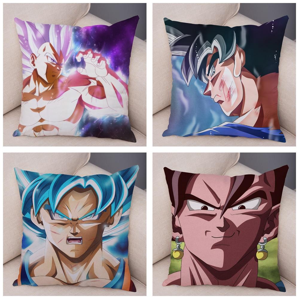 Cartoon Dragon Ball Z Son Goku Vegeta Broli Pillow Case Plush 45