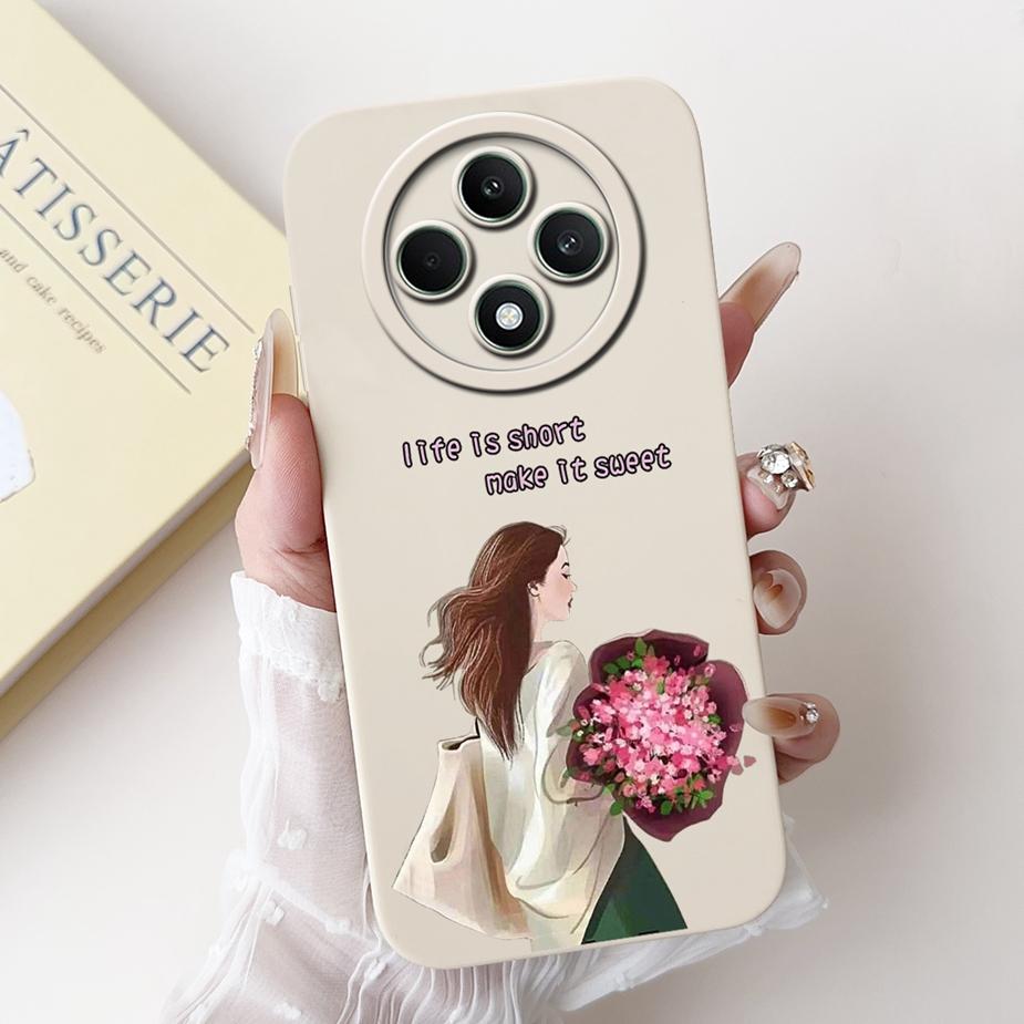 Für Oppo Reno12 F 4G Hülle CPH2687 Neue Luxus Candy Lackierte Abdeckung Stoßfeste Handyhülle Für Oppo Reno 12F Reno12 FS 5G Weiche Hülle