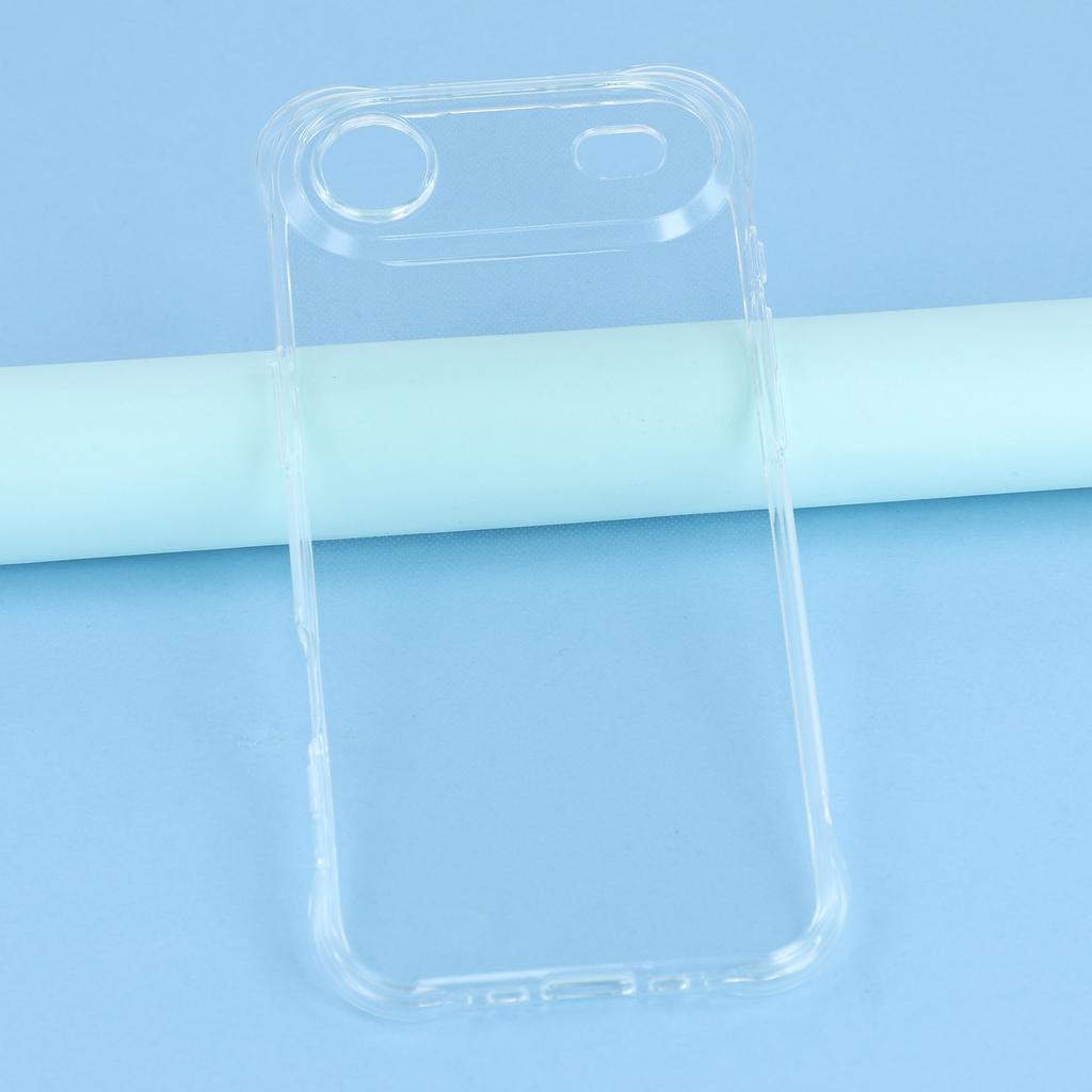 For iPhone 17 Air Case 2.0mm TPU Clear Phone Cover with Tempered Glass Screen Protector