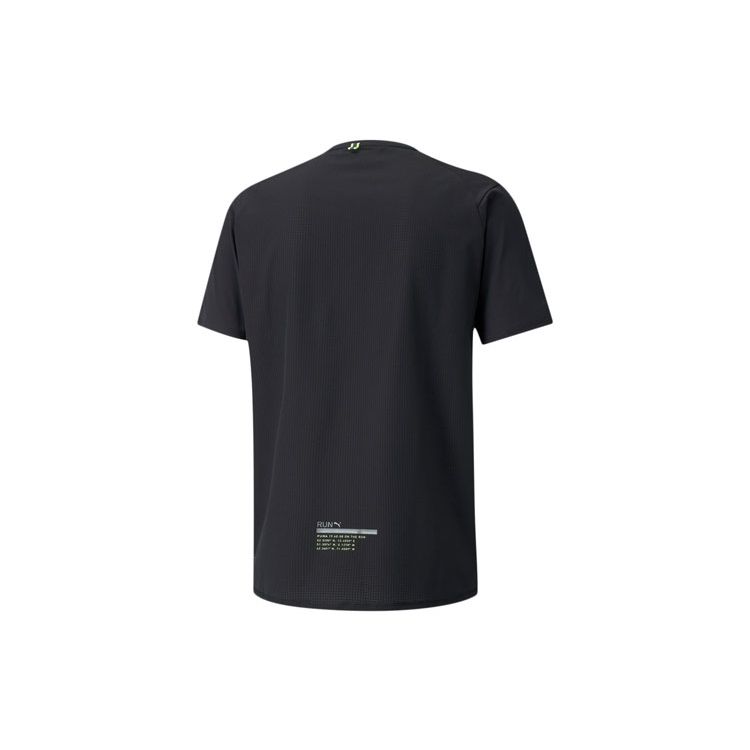 Puma Outdoor Running Round Neck Short Sleeve T-Shirt Men Tops Black 520851-01
