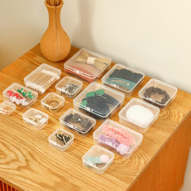 Small Pp Square Transparent Gooka Diy Stationery Plastic Packaging Box Manicure Fishing Gear Storage Box Electronic Accessories Box