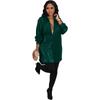European and American Women's Solid Color Sequin Loose Shirt Dress