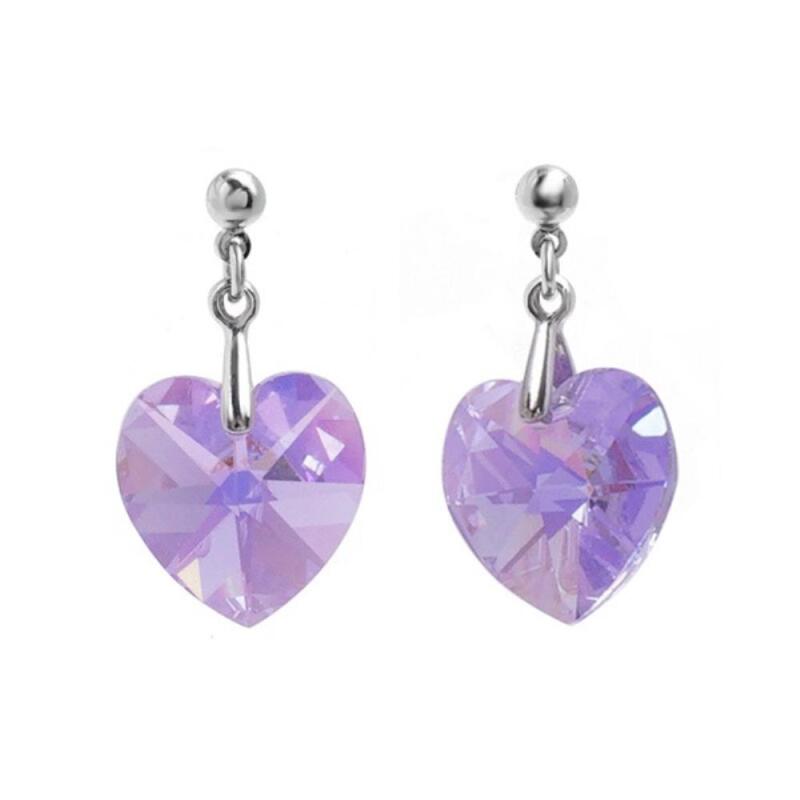 

Broa Women s Crystal Earrings Violet ONECOLOR