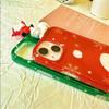 Fashion Cartoon Santa Claus Christmas Phone Case For iPhone 16 15 14 13 Pro Max IMD Color Bumper Cover Fundas New Year Gifts