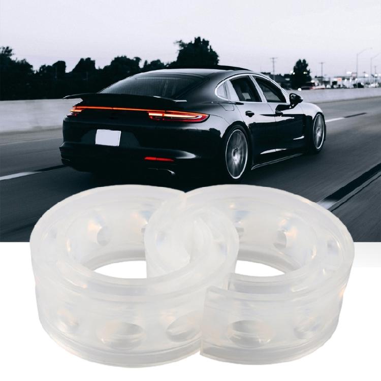 2Pcs Universal White Car Shock Absorbers Power Auto Buffer Spring Bumper