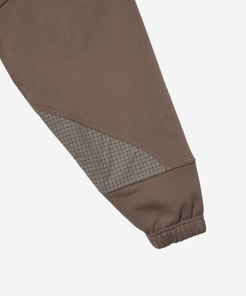 Node Labs Dev:10 Check Double Hoodie Zip-Up_Pale Brown