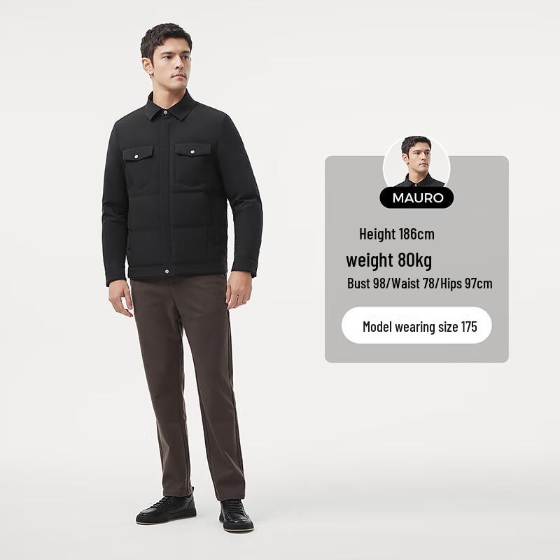 Tamboer Men's Business Casual Lapel Down Jacket 320275A