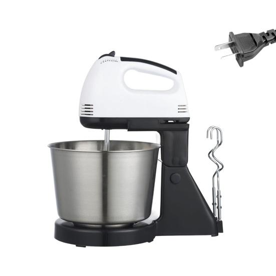 

Миксеры для взбивания яиц, 7 скоростей, с чашей из нержавеющей стали, ручной миксер с крюком для теста, венчик для смешивания, венчик для выпечки торта, печенья US Plug