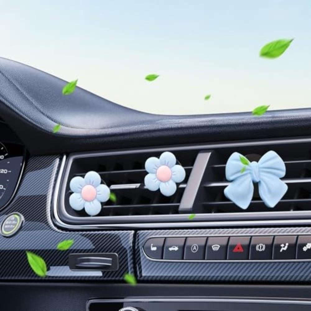 8PCS Multi-Pack Air Vent Ornaments Bow Knot Design Dashboard Decorations For Automobile Truck