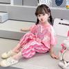 Girls Summer Fashion 2 Piece Set Cute Short Sleeve Top And Long Pants Baby Casual Outfit