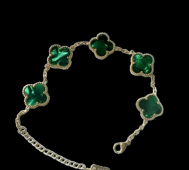 

Двосторонній браслет з 18-каратного золота Чотирилисник - Універсальний та елегантний дизайн 18K Gold