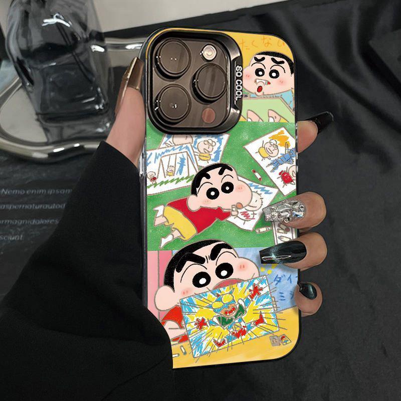 

Чехол с картинкой Син-чана для Apple 17 Pro Max XS - Подходит для 13, 14, 15, 16, 17 - Модный и прочный дизайн iPhone 14PROMAX