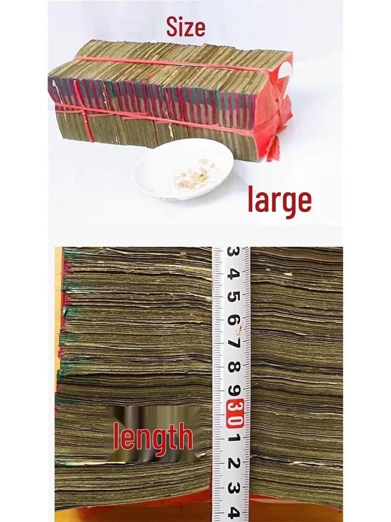 Handmade Gold & Silver Folded Ingots Joss Paper, Yellow Gray, Large 12*16, 6000 Sheets, Free Shipping