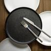 Large Plate Japanese Household Dish Retro Style Ceramic Pasta Plate Salad Plate Tableware Plate Steak Plate Light Luxury