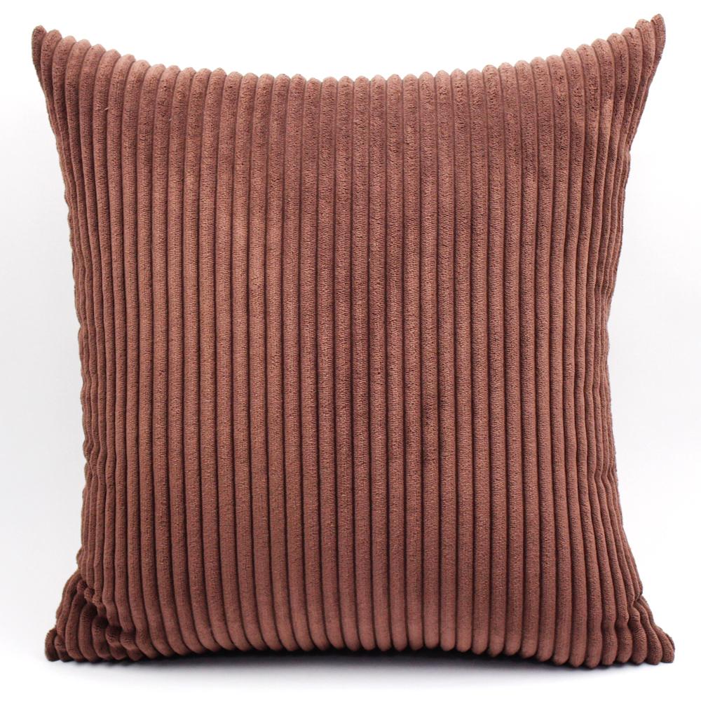 Supersoft Corduroy Cushion Cover Solid Striped Throw Pillow Covers Decorative Pillow Case for Sofa Bed Living Room Decoration