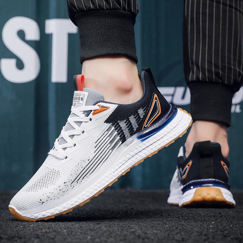 Herre Løpesko Pustende Strikk Sportssko Demping Fritidssko Treningssko Utendørs Jogging Tennissko