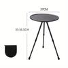 Outdoor Aluminum Alloy Folding Small Round Table Portable Adjustable Table Ultra Light Camping Tea Table Dining Table Self Driving Tour