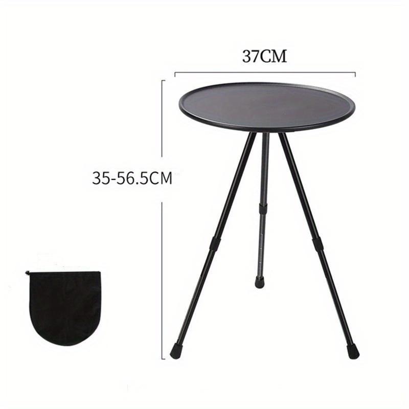 Outdoor Aluminum Alloy Folding Small Round Table Portable Adjustable Table Ultra Light Camping Tea Table Dining Table Self Driving Tour