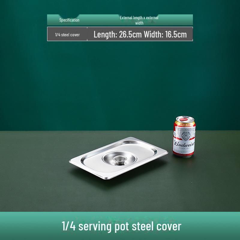 Quadratische Servierschüssel aus Edelstahl mit Deckel für Fast Food, Milchtee, Gewürze oder Hot Pot