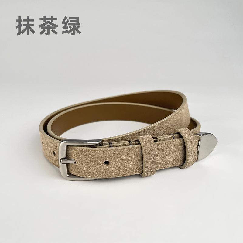 

Ремень женский из матовой бархатной кожи, кожа коровья, ретро, женский, высокого класса, Sense, соответствующий юбке, джинсам, ремень для девочки 105cm