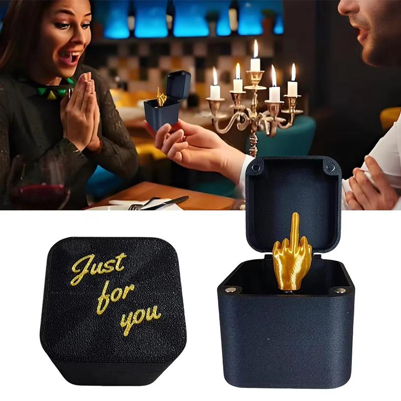 Cutie Inel Deget Mijlociu Crăciun Cadouri Amuzante Cadou Zi de Naștere Recuzită Glumă Meșteșuguri Decorațiune Casă Figurină Mică