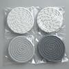4PCS Hand Woven Circular Cotton Dining Table Placemat Coaster Kitchen Accessories Mat Cup Solid Color Coffee Drink Pad