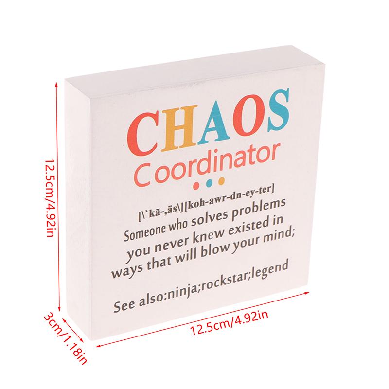 

Подарки координатору хаоса, декор офиса, деревянная коробка, вывеска, административные подарки на профессиональный день, благодарственные подарки для босса, коллеги, чай