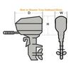 175-250HP 210D Oxford Cloth Yacht Half Outboard Motor Engine Dust Cover Marine Engine Protector,82x50x60cm