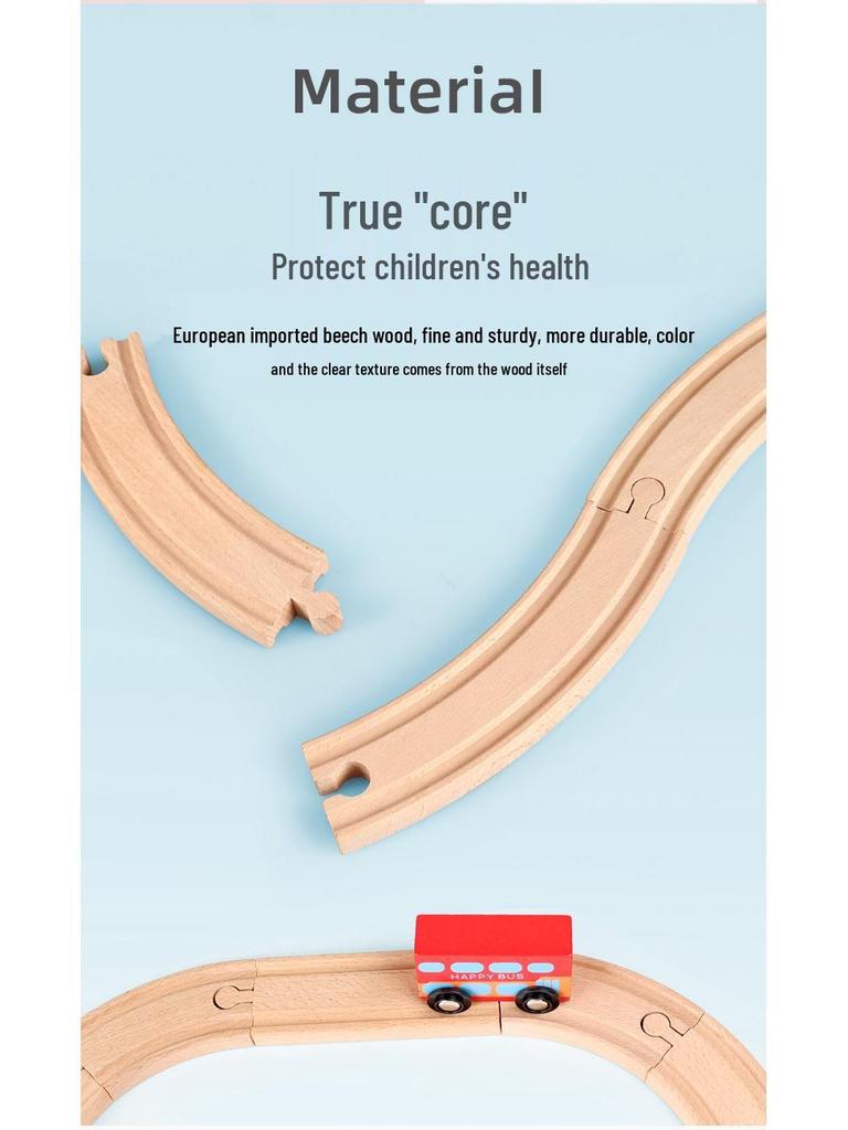 70-Piece Wooden Train Track Set for Ages 2-7: Interactive Educational Toy