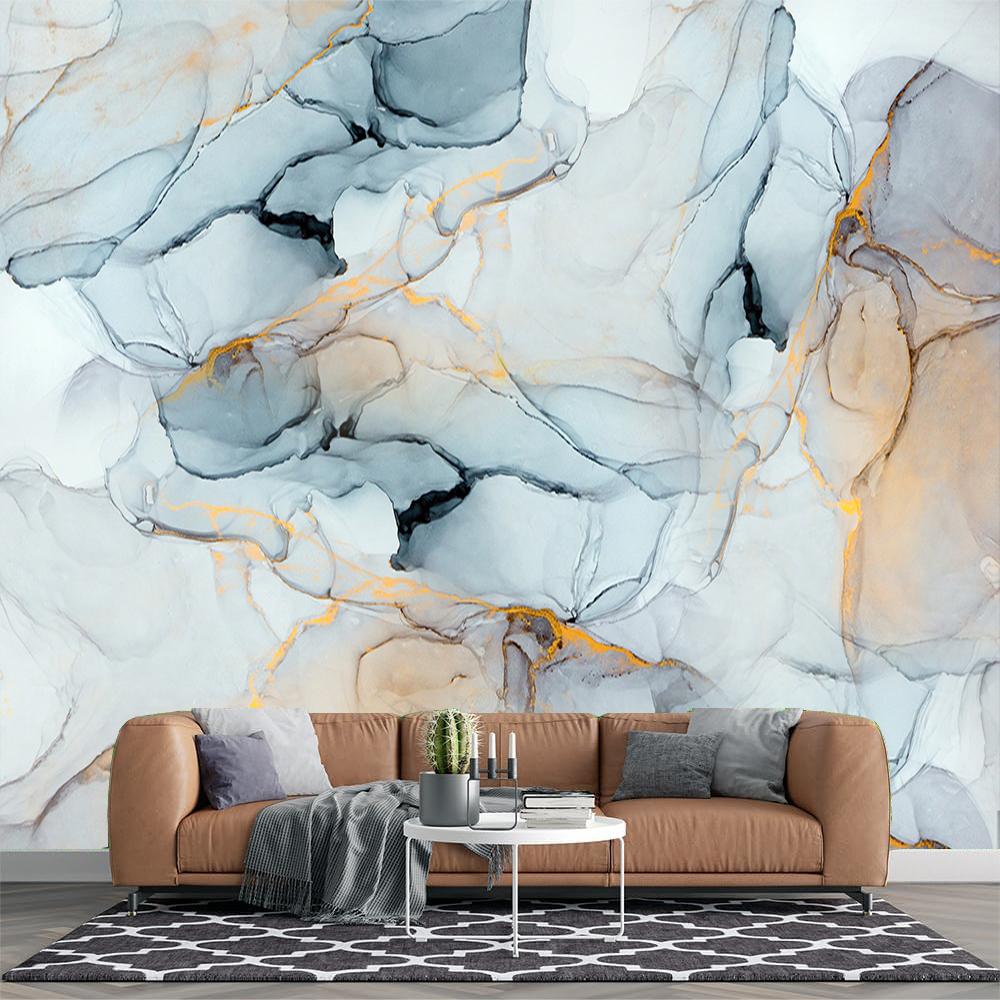 

Blue Marble Wallpaper Modern Stylish Marble Murals Bedroom Home Decor 200 cm(W) x 140 cm(H)