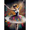 Ballerina Artwork Baller Girl Canvas Painting High Definition Modern Mural Dance Hall Home Decoration Color Pictures