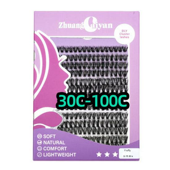 

Пухнасті Накладні Вії D-загину - Індивідуальні Вії для DIY 30 шт., 60 шт., 80 шт., 100 шт. 60C Purple Box
