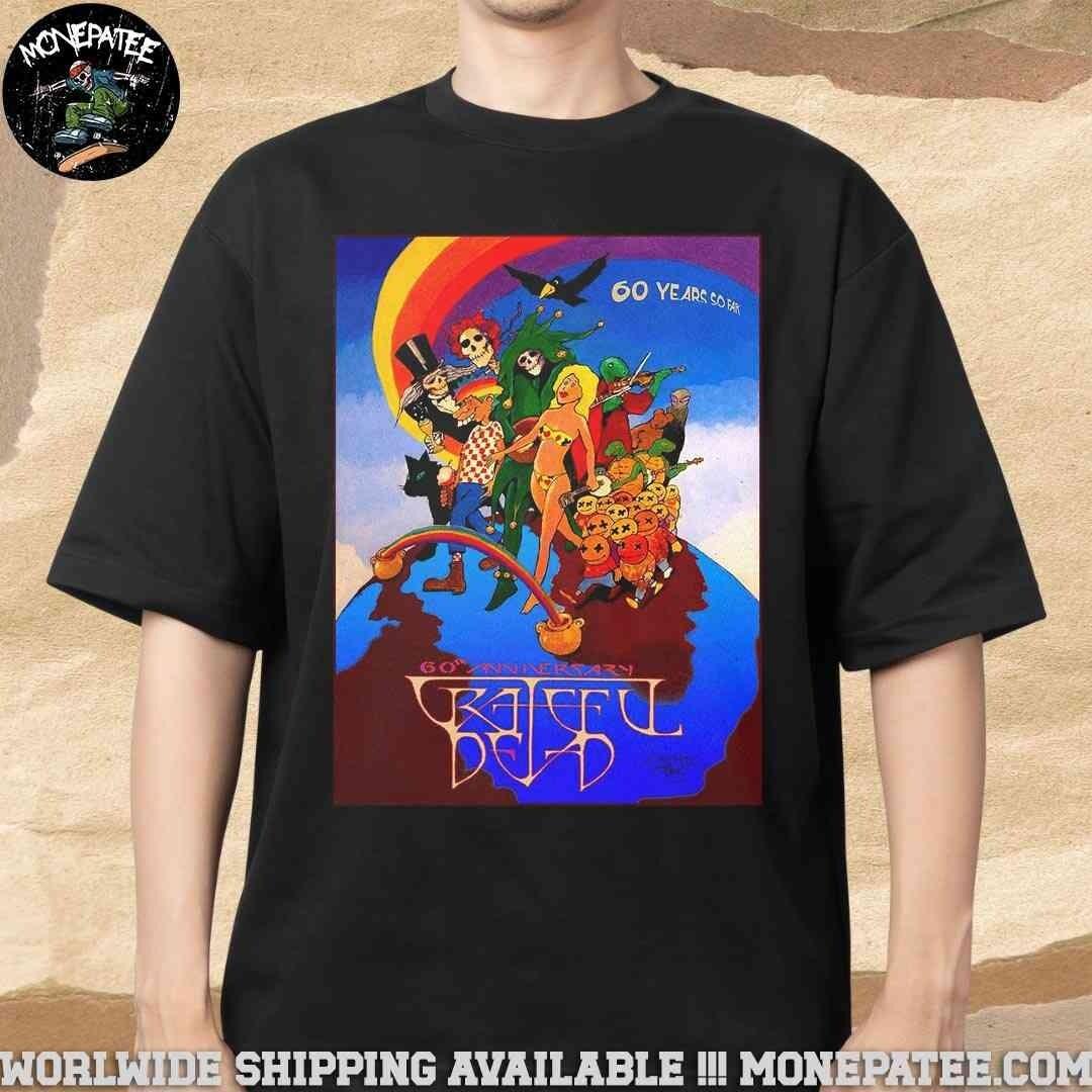 Grateful Dead 60th Anniversary Limited Edition Available On June 19 2026 T-Shirt XL
