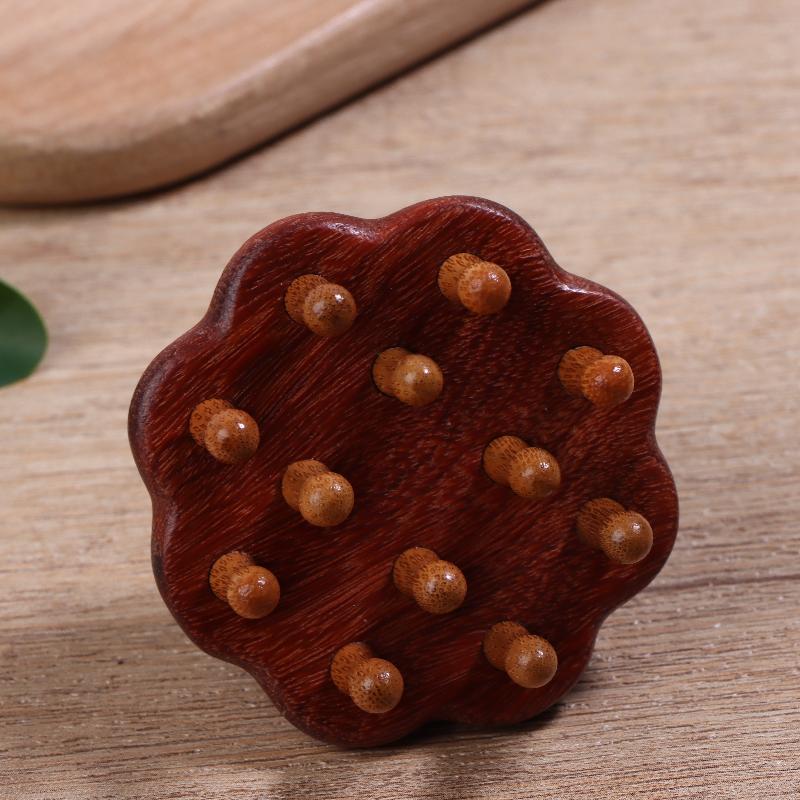 Santálový hřeben se širokými zuby Dřevěný masážní přístroj na pokožku hlavy Relaxační masáž hlavy Hřeben na rozčesávání Masážní hřebeny na pokožku hlavy pro ženy