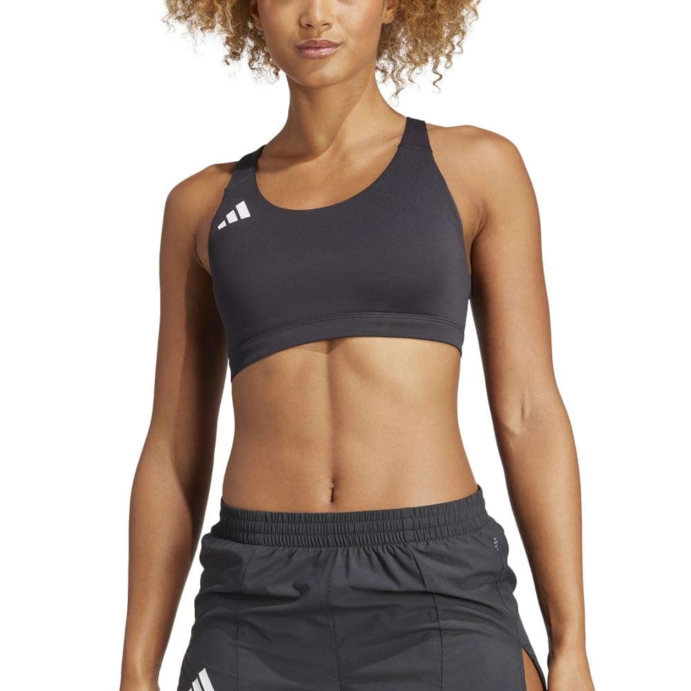 Adidas Dam Adizero Essentials Löpning Sports-BH, Medelstöd, IKV45, Svart (IT6708), Storlek J/L, AB