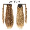 Synthetic Long Curly Clip In Hair Extensions Ponytail Hair Wig Heat-Resistant Curly Pony Tail Wig For Women