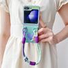 Samsung Galaxy Z Flip7 Iridescent Leather Heart Case – Protective Cover for Z Flip 6/5/4