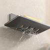 Household Bathroom No-Drill Wall Mounted Space Aluminum Soap Rack Drain Water To Prevent Rust Soap Storage Rack