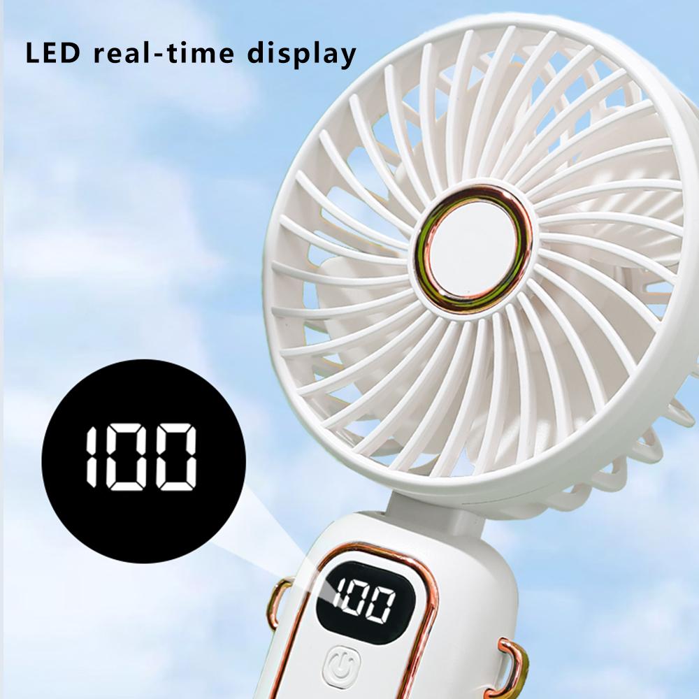 

Portable Neck-Mounted Fan Rechargeable Desktop Personal Summer Cooler Pink