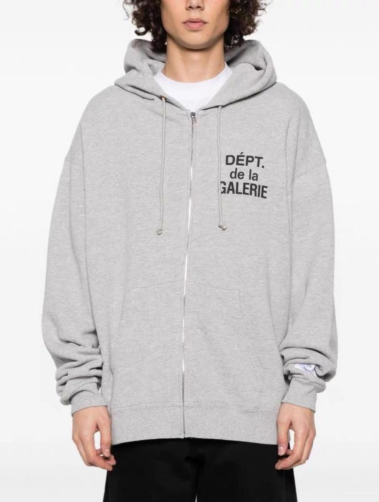 2024 A/W Unisex French Alphabet Logo Zipper Hoodie