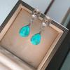 Paraiba Temperament Earrings Women's New Paraiba Bride Water Drop Earrings