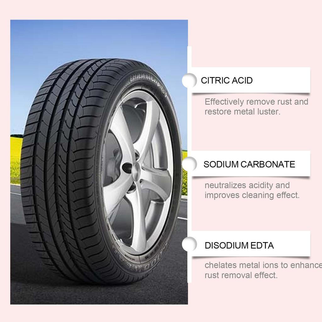 120ml Car Wheel Rust Remover Cleaner Car Tire Steel Rim Cleaner Stain Remover & Rust Maintainer