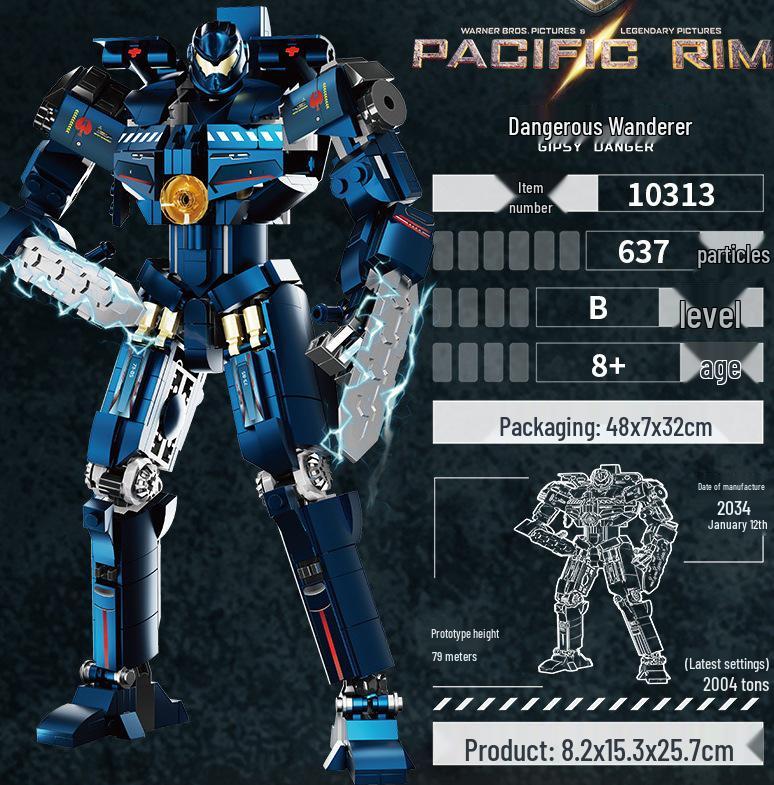 Genuine Pacific Rim Gipsy Danger Mecha Building Blocks Toy Compatible with Other Sets