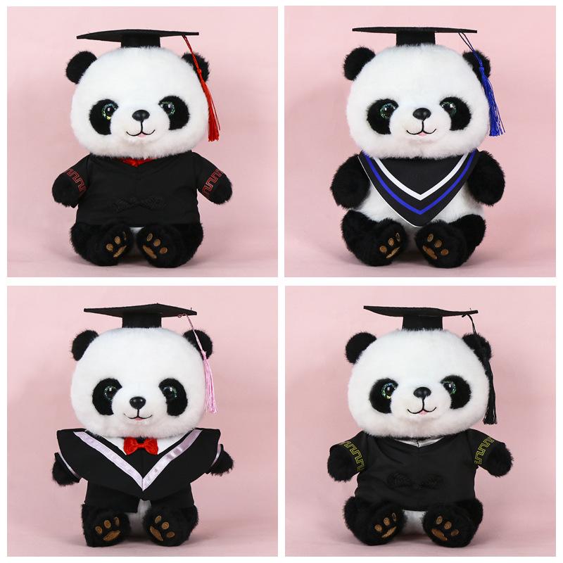Graduation Panda Plush Toy - Customizable Doctor/Bachelor Uniform Gift