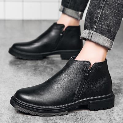 Mode Herrenstiefel Echtes Leder Outdoor Business Casual Schuhe Italienischer Designer Chelsea Boots Mode Britischer Stil Warme Stiefeletten