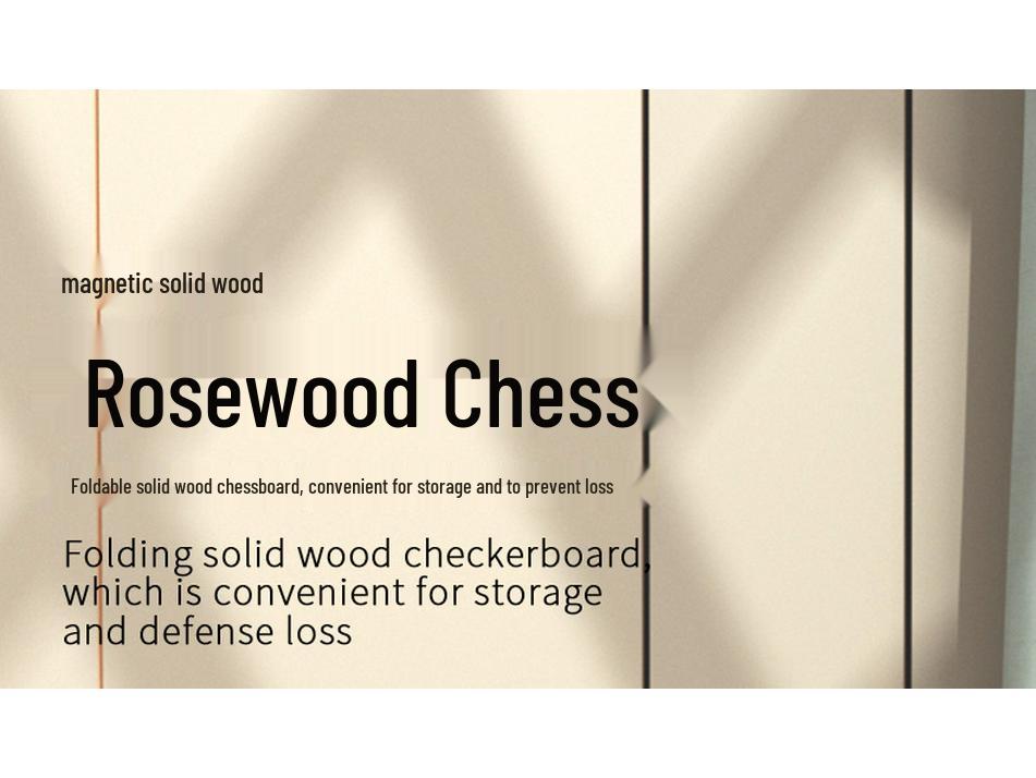 Premium Rosewood Magnetic Foldable Chess Set - High-Quality International Toy