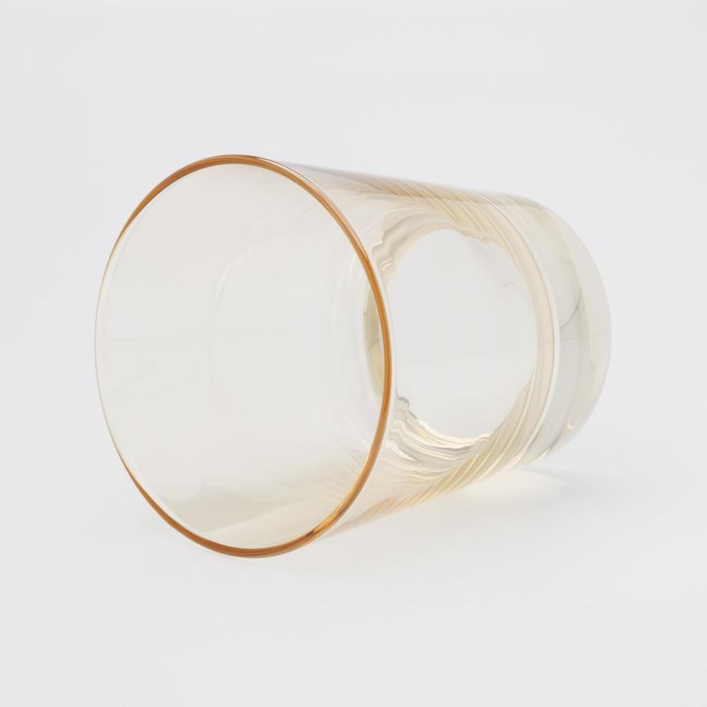 Otsuka Glass "Pinsel" Rocks Glass, Old Style, Approx. 210ml, Amber Brown, Made in Japan, 6278-725-4-1P